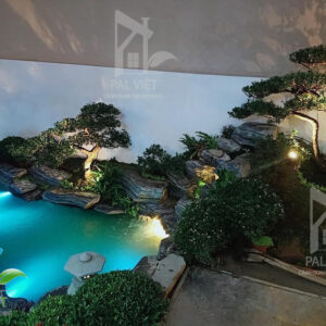 tiểu cảnh non bộ thác nước anh Quân